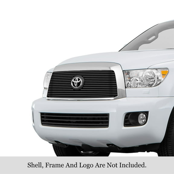 2008-2017 Toyota Sequoia Stainless Steel Black Powder Coated Finish 8X6 Horizontal Billet Black Stainless Steel Billet Grille