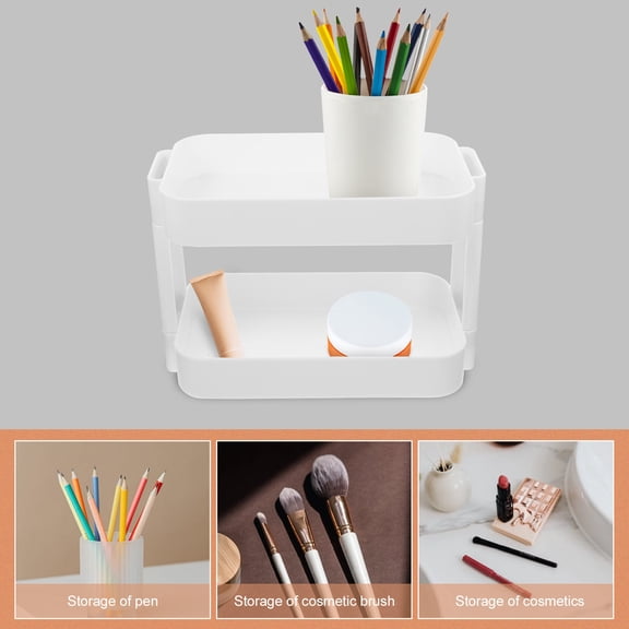 Worgeous Kitchen Use Tabletop Makeup Organizer White 1Pack