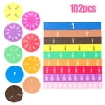 thumbnail image 2 of 102 Pieces Children EVA Fraction Tile Mathematics Learn Aid Teaching Calculation Supply Elementary School Primary Preschool, 2 of 8