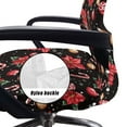 thumbnail image 5 of Renewold Poinsettia Flower Candy Cane Office Chair Cover Universal Stretch Desk Chair Cover with Elastic Bottom Removable Office Computer Chair Protector for Christmas Home Decor, S, 5 of 7