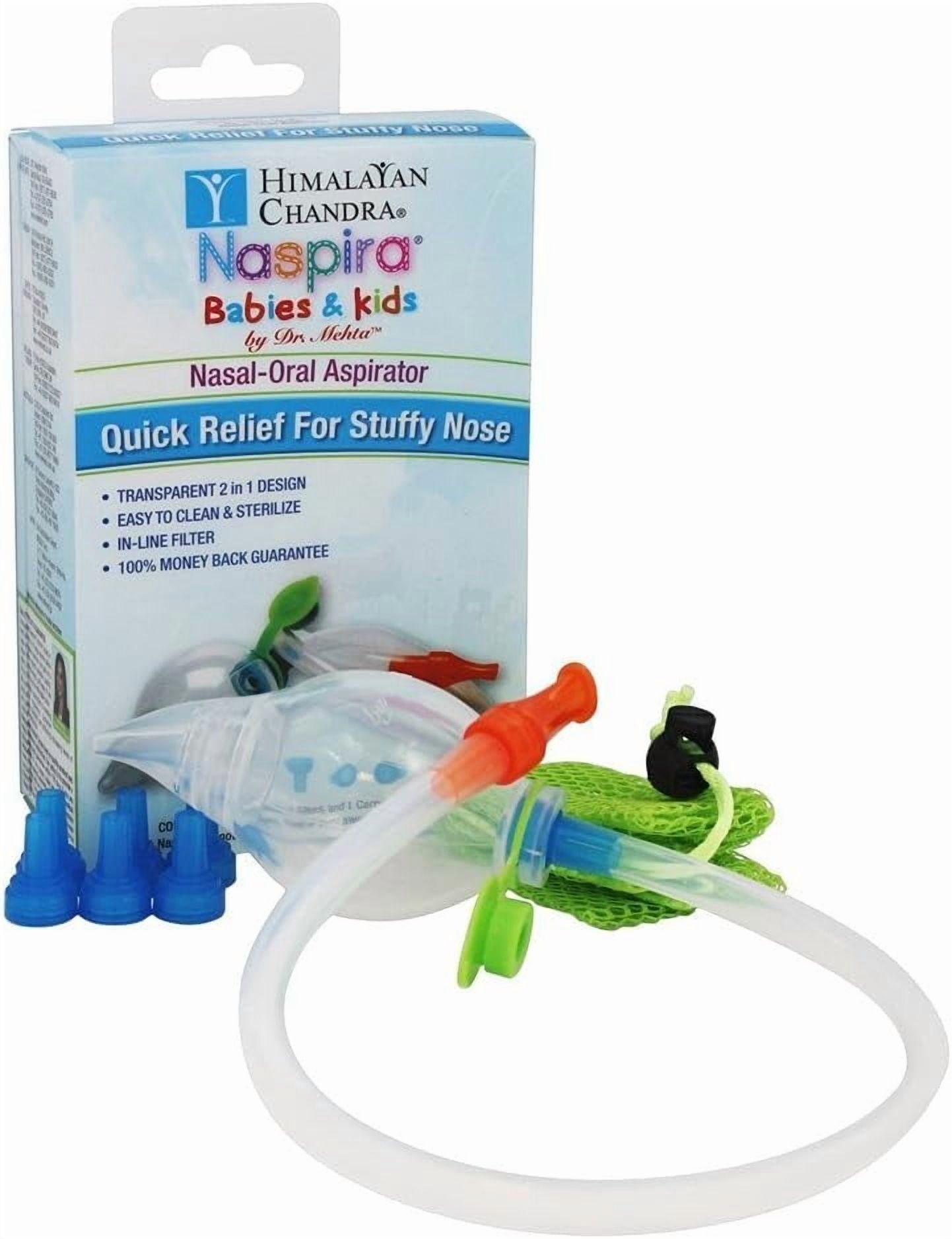 Himalayan Chandra Naspira Nasal Oral Aspirator for Babies and Kids, 1 Ea, 3 Pack