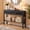 Black, variant on Lausaint Home Entryway Table with Power Outlets & USB-C,Vintage Slatted Hollow console table with 3 Drawers,Sofa Table Behind Couch for Living Room, Hallway, Foyer,47"Walnut