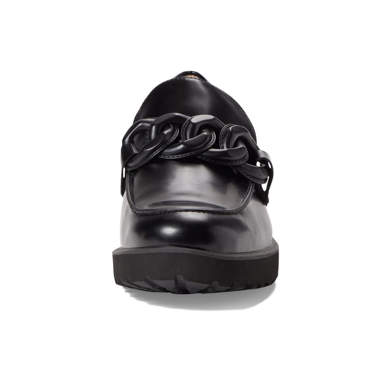 Cole Haan Women's Geneva Chain Loafer - Leather Penny Loafer With Metal Chain Detail