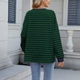 thumbnail image 6 of Ounisa Women's Plus Size Tops Striped Long Sleeve V neck T Shirts Color Block Casual Tunics Tee Shirt, 6 of 8