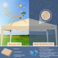 thumbnail image 3 of HOTEEL 10ft x 10ft Khaki Pop Up Outdoor Canopy, Waterproof, 3 of 8