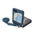 thumbnail image 2 of Compatible with Samsung Galaxy Z Flip 5 Wallet Case with Lanyard Strap Crossbody Leather Purse for Women-Blue, 2 of 5