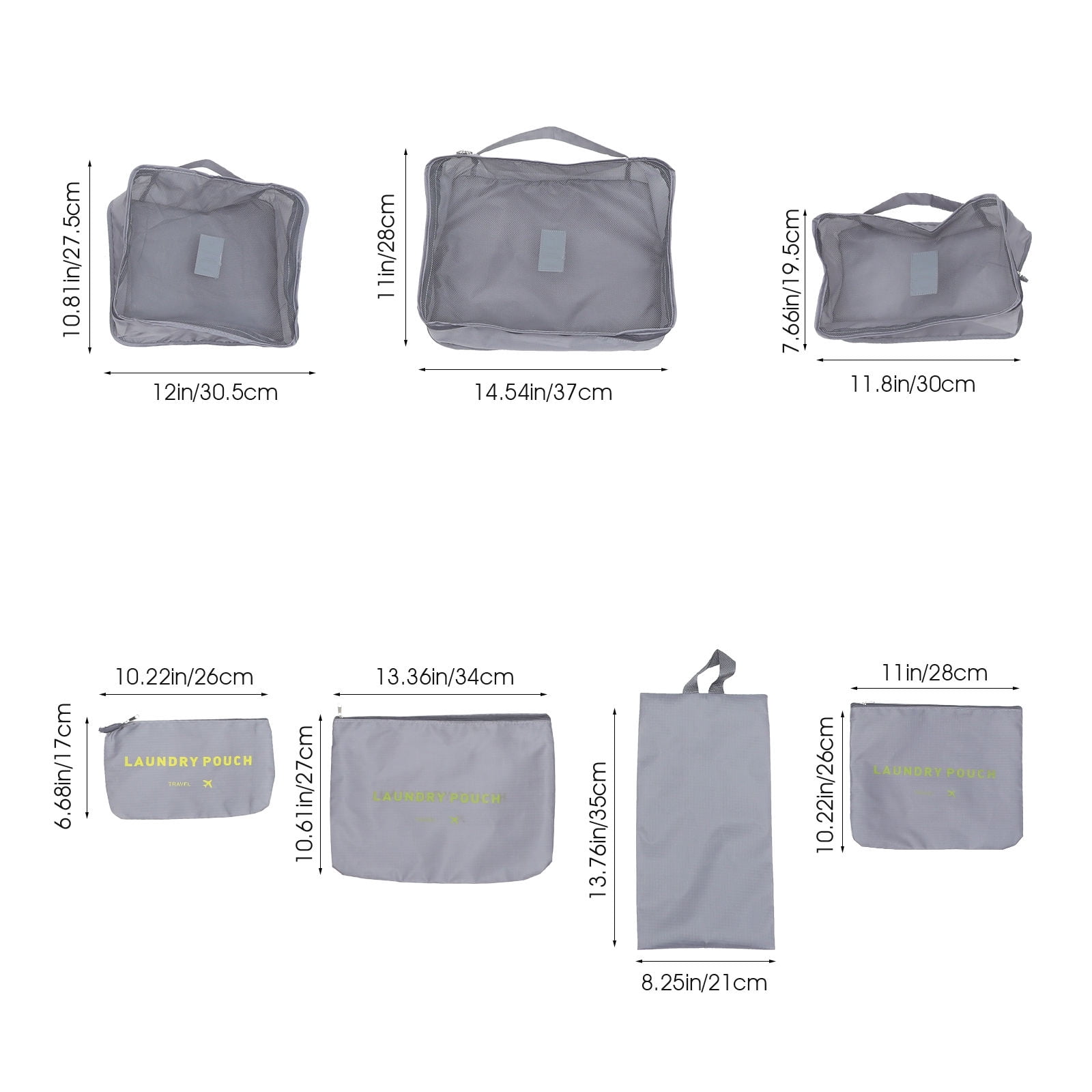 PENIKOKO 7-Piece Travel Packing Cubes Set, Lightweight Luggage Organizers for Suitcase Storage