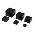 thumbnail image 4 of 6x Soportes para buffet Cajas cúbicas de fondo hueco para dulces de escritorio Reutilizables Apilables Negro, 4 of 9