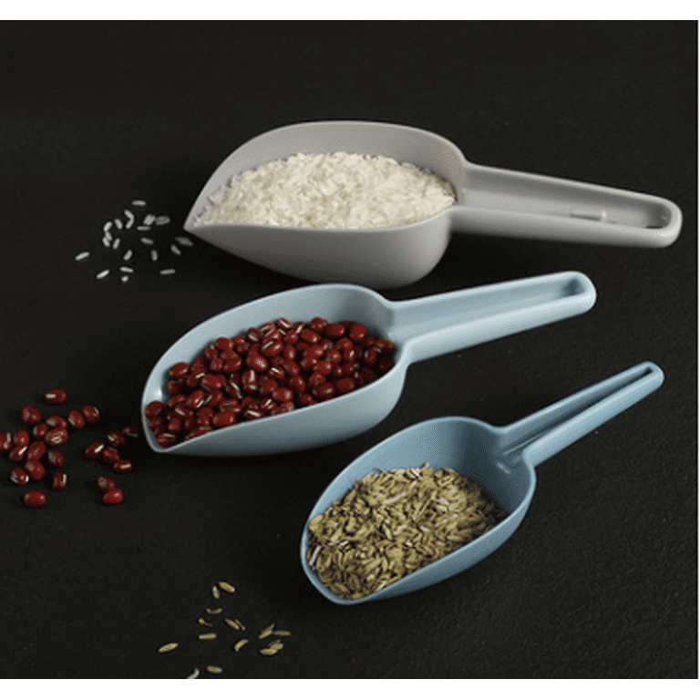  3 Pcs Ice Scoop Set Flour Scoop for Canisters Multi Purpose  Plastic Kitchen Scoops Canisters Pet Food Scoop Plastic Scoops for Dry  Goods Flour Coffee Beans Candy Popcorn: Home & Kitchen