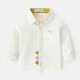 thumbnail image 2 of ZACPNCV Boys Linen Button Down Dress Shirt Kids Long Sleeve Shirts Tops White 2-3 Years, 2 of 7