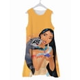 thumbnail image 1 of Vestido de princesa Moana, vestido de arena para niños y niñas, vestido de cuello redondo, vestido informal de dibujos animados, vestido corto sin mangas, disfraz de Navidad 100 zhangyuxiang CONDUJO, 1 of 2