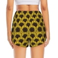 thumbnail image 2 of Lsque Sunflowers 3 Printed Women's Running Shorts with Liner Pockets,Elastic Quick Dry Workout Athletic Gym Yoga Shorts,Womens High Waist Shorts-Large, 2 of 9