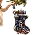 thumbnail image 2 of Patriotic 250th Anniversary Christmas Ornaments,250 Anniversary USA Merchandise,Metal Hanging Christmas Decorations,Stocking Stuffers,Commemorative Gifts for Mom Dad Friends Coworker(G), 2 of 6