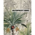 thumbnail image 5 of Pack of 2 Outdoor Pillow Covers, Summer Green and Grey Palm Tropical Plants Retro Linen Waterproof Square Throw Pillowcase Cushion Decorative Pillow Covers for Couch Patio Tent, 16x16 in, 5 of 6