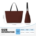 thumbnail image 4 of Xecao Brown for versatile beach bag for women includes zipper pockets and waterproof material, ideal for vacations and adventures., 4 of 7