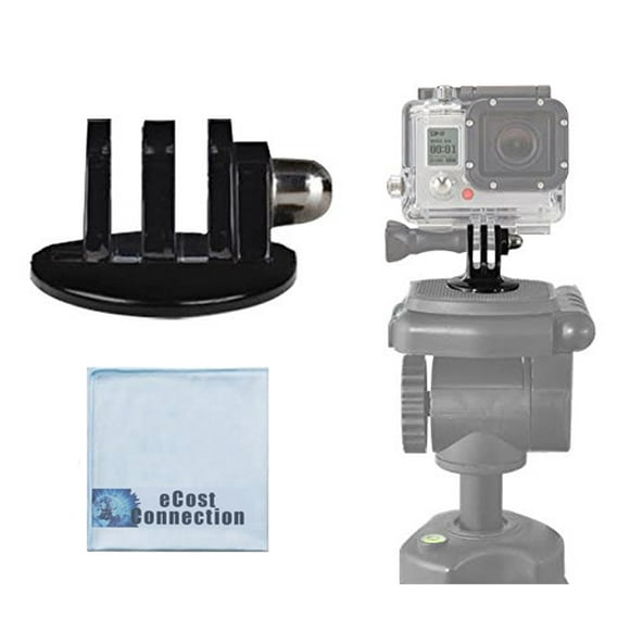 Tripod Mount for GoPro Hero 1, GoProHero 2, GoProHero 3, GoProHero 3+,& GoPro Hero4, HERO5 with Microfiber Cloth