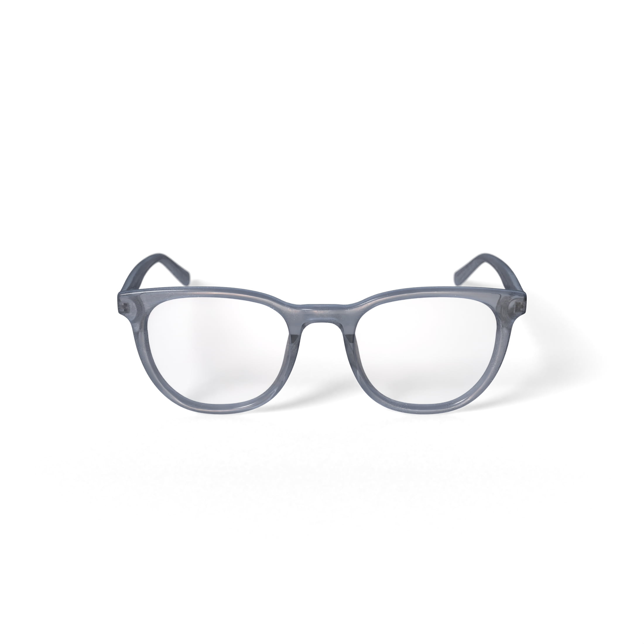 Bio Eyes Women's Linden Round Prescription Eyeglasses with Case, Crystal