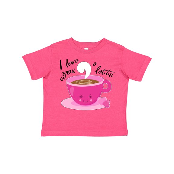Inktastic I Love You a Latte Cute Valentine Coffee Pun Boys or Girls Toddler T-Shirt