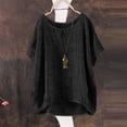 thumbnail image 2 of Breathable Linen Tops for Women Beach Vacation Flowy Summer Outfit, 2 of 6
