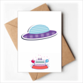 thumbnail image 1 of Universe And Alien UFO Art Deco Fashion Happy Birthday Greeting Cards Envelopes Blank, 1 of 3