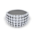 thumbnail image 2 of Dazzlingrock Collection 3.25 Carat (ctw) 18k Round Diamond Ladies Cocktail Right Hand Ring, White Gold, Size 9, 2 of 3