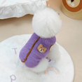 thumbnail image 2 of Ropa de peluche para perros, otoño e invierno, linda ropa de moda para mascotas, ropa para perros Bomei, chaleco cálido de terciopelo con forma de oso solar, 2 of 6