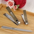 thumbnail image 7 of Brass Nail Clippers Set - 4pc Nail Care Set - Bamboo Detailing - 1 Set, 7 of 7