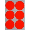 thumbnail image 1 of Round Stickers 2 inch Neon Red Dot Sticker Label 50mm - 72 Pack, 1 of 8