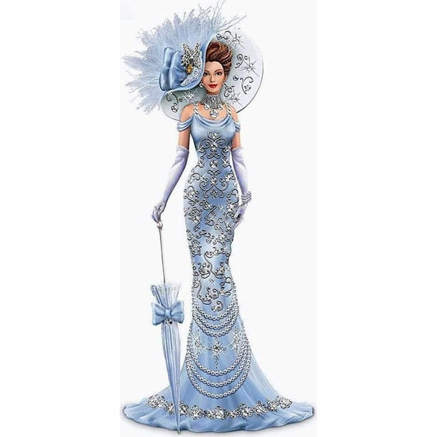 Vestido azul belleza 5D DIY diamante redondo completo pintura colgante decoración imagen regalos Hugtrwg Para estrenar