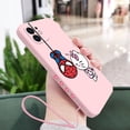 thumbnail image 1 of Funda de silicona con correa de mano para iPhone, carcasa de Spiderman, Hello Kitty, 14, 13, 12, 11 Pro Max, Mini, X, XR, XS MAX, SE20, 8, 7 Plus Fivean LED, 1 of 2