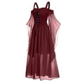 thumbnail image 3 of Aoochasliy Trendy Dress Women Plus Size Cold Shoulder Long Sleeve Lace Up Christmas Dress, 3 of 4