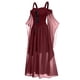 thumbnail image 3 of Vestido de Halloween con cordones y manga de mariposa con hombros descubiertos y tallas grandes para mujer Pompotops  ghjkhdj18098, 3 of 4