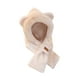thumbnail image 3 of Gorro de animales de peluche 2 en 1 jinwen conjunto de gorro y bufanda de invierno Beige, 3 of 8