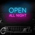 thumbnail image 2 of C-CRAFT Open All Night Neon Led Light Up 23 inch for Bar Pub Wall Decor, 2 of 5