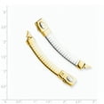 thumbnail image 2 of 14k Two-tone 5mm White and Yellow Domed Omega 2 inch Extender for Reversible Necklace ROMX5, 2 of 2