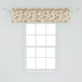 thumbnail image 2 of Ambesonne Sea Shells Valance Pack of 2, Vintage Ocean Design, 54"X12", Tan Brown, 2 of 4