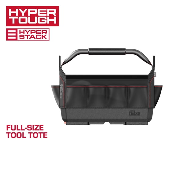 Hyper Tough Hyper Stack Full Size Tool Tote, Model 107-081-0194, Black