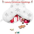 thumbnail image 3 of Dalrosia Snowy White Plush Pet Dog Christmas Stocking, Silver Snowflake Sequin Dog Christmas Stockings Large Bone Shape Faux Fur, Hanging Christmas Holiday Season Party Decor for Pets Dogs, 3 of 7