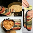thumbnail image 5 of Yayeee Oven Mitts and Pot Holder Set of 2 Heat Resistant Kitchen Gloves Baking Hot Pad, Abstract Desert Pattern, 5 of 5