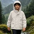 thumbnail image 4 of MexChoioe Kids Full Zip and Snap Button Hooded Rain Jacket Long Sleeve with Utility Pockets Water Resistant Holiday Outdoor Playwear Windbreaker for Boys, 4 of 7