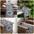 thumbnail image 5 of Traditional Ethnic Table Runner 120 Inches Long,Western Rustic Tribal Patterns Boho Cotton Linen Table Runners Dresser Scarves,Fabric Tabletop Scarf Furniture Cover for Home Dinner Party 13"x120", 5 of 9