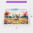 thumbnail image 5 of Welcome Spring Fairy Bulldog in Flower Meadow 7x5in Folded Greeting Card Dog Lover Gifts Idea Single Note Card with Envelope - 13002, 5 of 5