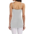 thumbnail image 7 of Charmo Women's Basic Cami Adjustable Spaghetti Strap Built in Bra Tank Top 2 Pack, 7 of 7