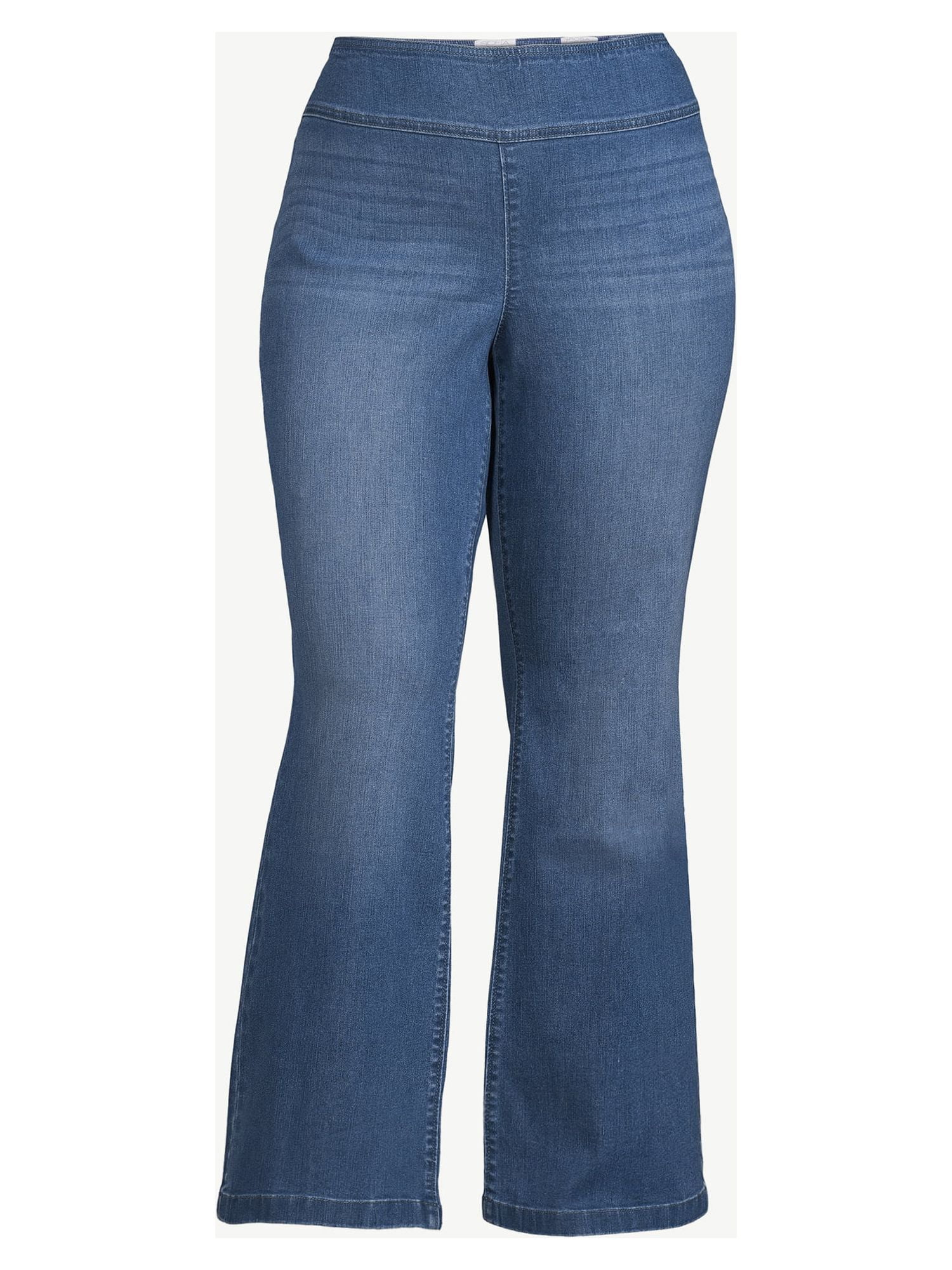 Sofia Jeans Women's Plus Size Melisa Curvy Flare Pull-On Jeans