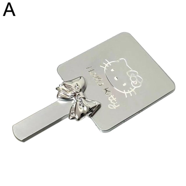 Hello Kitty Sanrio Cartoon Square Portable Handheld Mirror Hd Handle Makeup Mirror Small Mirror Handheld