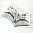 thumbnail image 6 of Ambesonne Saying Throw Pillow Cover 2 Pack, Thing Take Time, 16", Black White, 6 of 7