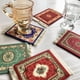 thumbnail image 2 of Mini Posavasos de Tejido Persa con de Alfombra, Tecnología de Decoración para Mesa de Comedor. Rojo, 2 of 8