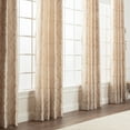 thumbnail image 2 of Chanasya Damask Pattern Luxury Beige Curtains - 108 Inch Panels with Grommets - for Living Room Windows Bedroom Kitchen Dining - Elegant Jacquard Vintage Classy Design - Room Darkening 2 Panel Set, 2 of 6