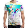 thumbnail image 2 of Big and Tall Shirts for Men Summer Digital Print Personality Fashion Casual Loose Short Sleeved T Shirt Men T Shirts Short Sleeve for Loose Fit Custom Shirt Big And Tall 3xlt 4XL, 2 of 3