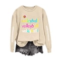 thumbnail image 2 of Trikvn Volleyball Graphic Sweatshirts for Women Casual Crewneck Long Sleeve Pullovers Fall Sports Fan Tops Letter Print Comfortable Activewear, 2 of 8